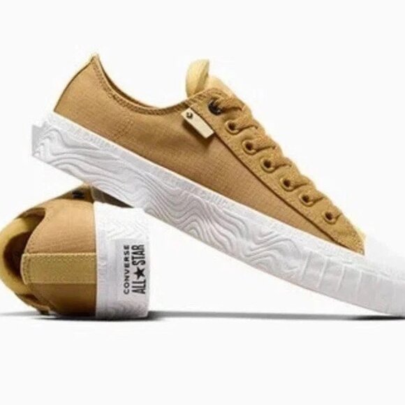 Converse Chuck Taylor Alt Star Women size 12 LOW TOP Yellow Mustard LaceUp shoe - Picture 2 of 6